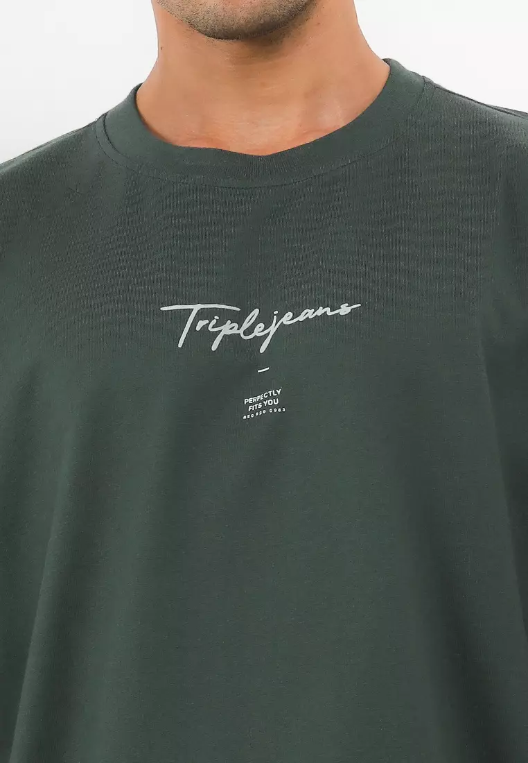 TRIPLE Oversize Tshirt (YTS 116) - Olive