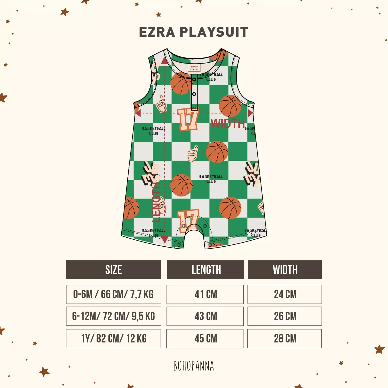 BOHOPANNA - EZRA PLAYSUIT - PLAYSUIT ANAK