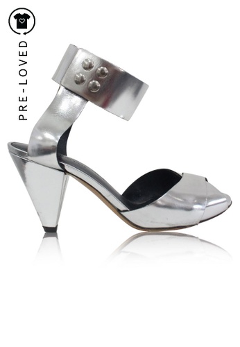 ISABEL MARANT ETOILE silver isabel marant etoile Silver Kitten Heels Sandals F3285SH36A691FGS_1