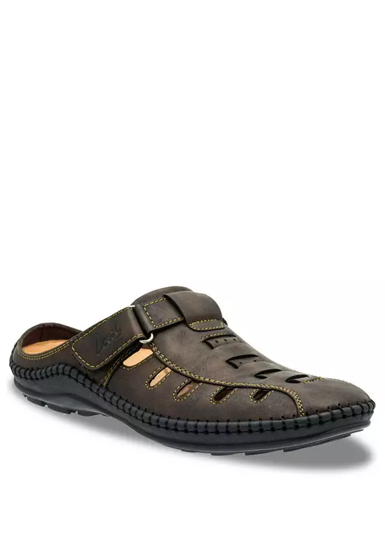 Faux Suede Velcro Fasten Casual Sandals