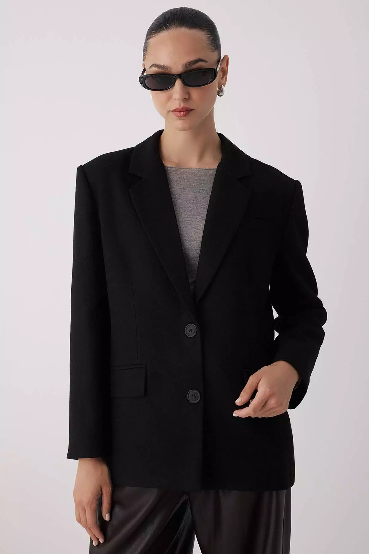 Buy Trendyol Black Cashmere Special Collection Blazer Jacket 2025 - Main Image