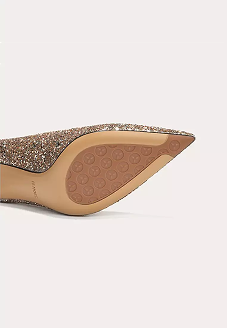 6CM Rhinestone Buckle Pointed Wedding Heels PX708-A11