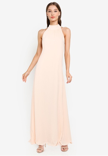 Pink high neck dress clearance