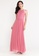 Bebebeige pink BebeBeige Halter Neck Sleeveless Solid Color Maxi Evening Long Dinner Dress 596A3AAF44C30AGS_2