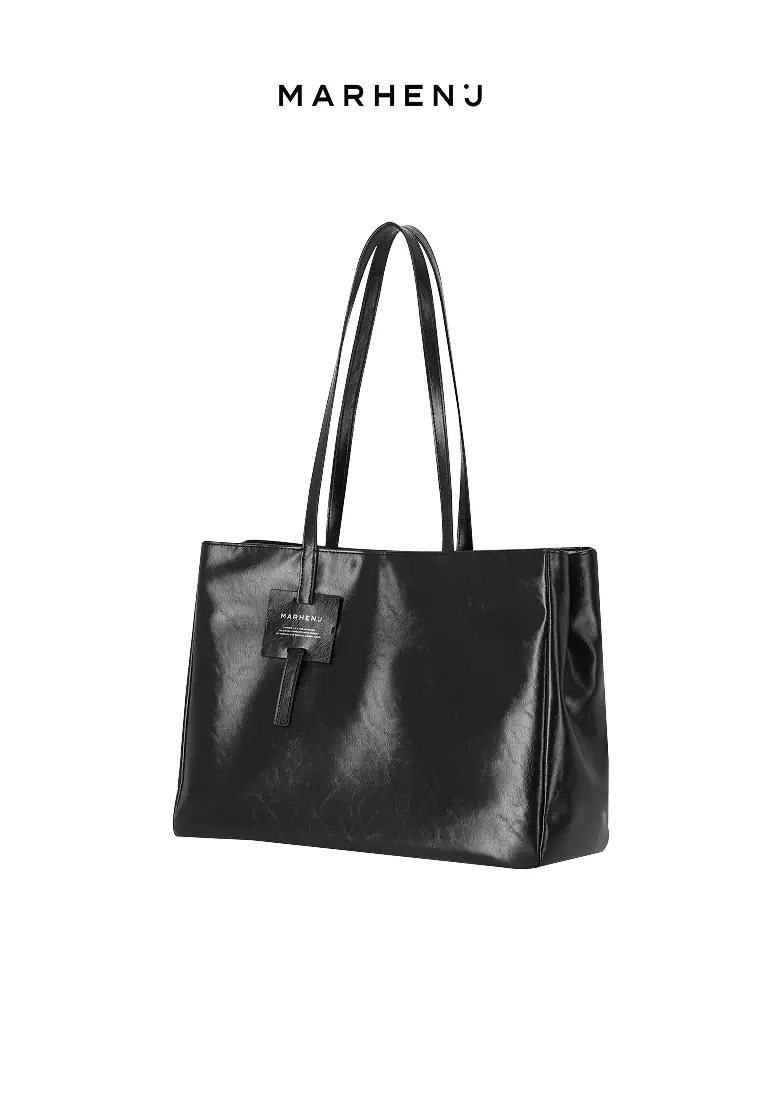 ANNA Vegan Leather Shoulder Bag Black