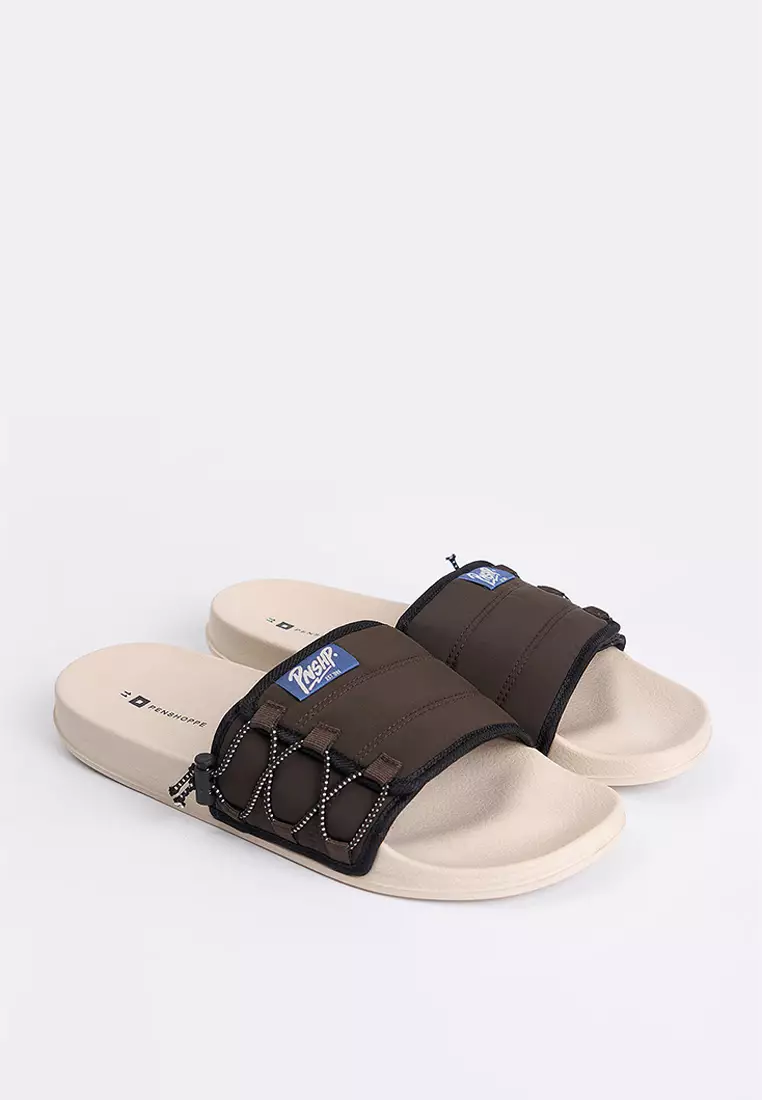 Men's One Band Velcro Slides