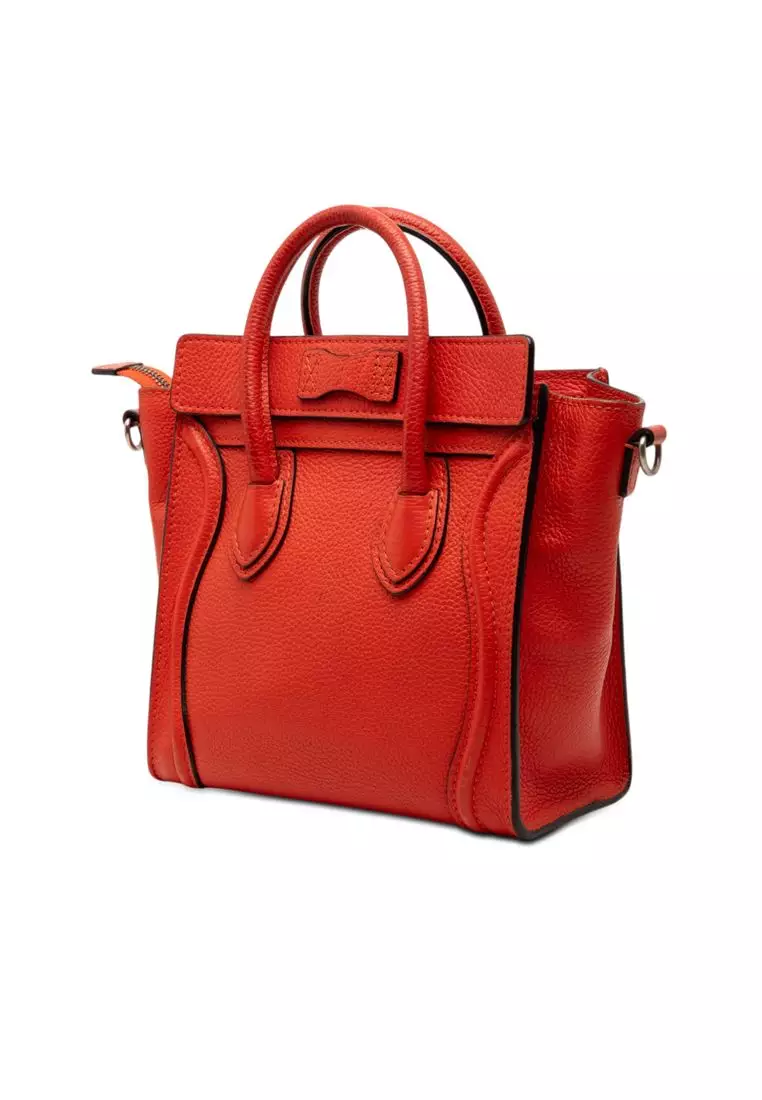 Pre-Loved Celine Nano Leather Luggage Tote