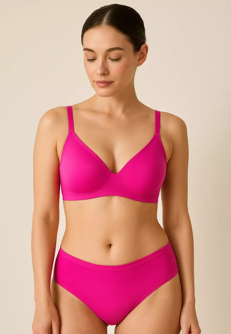 Nadia Seamless Wireless Bra in Pink