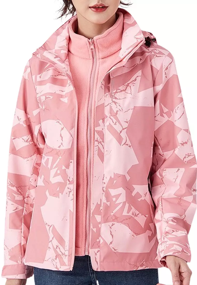 Pink camo sales rain jacket