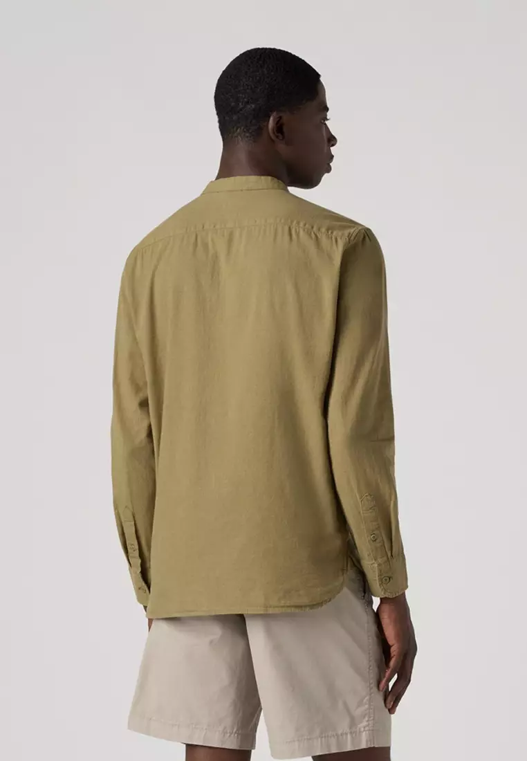 Men's Banded Collar 1 Pocket Shirt 47784-0056