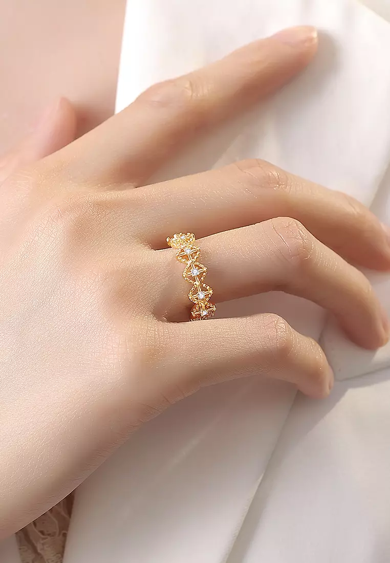 Cincin Wanita Korea Vintage Titanium Original Anti Luntur Free Size Perhiasan Cewek