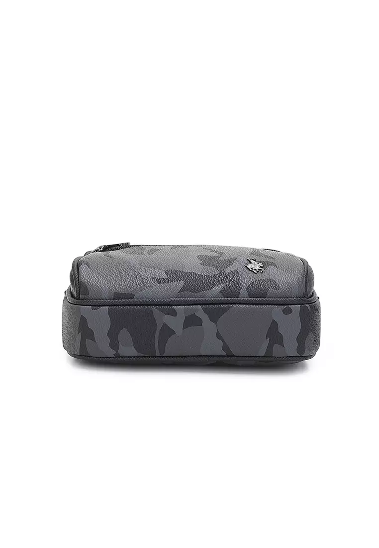 Men's Camouflage Sling Bag / Crossbody Bag - Black