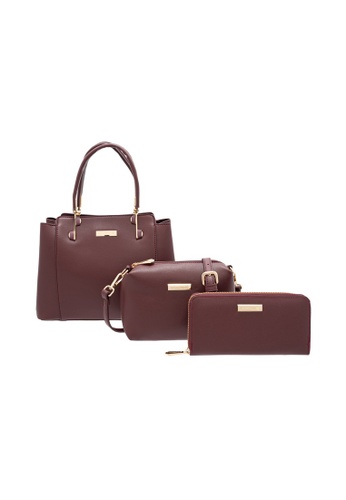 LancasterPolo red Nissa Handbag, Sling Bag & Wallet 3 in 1 Set 03085AC60D969FGS_1