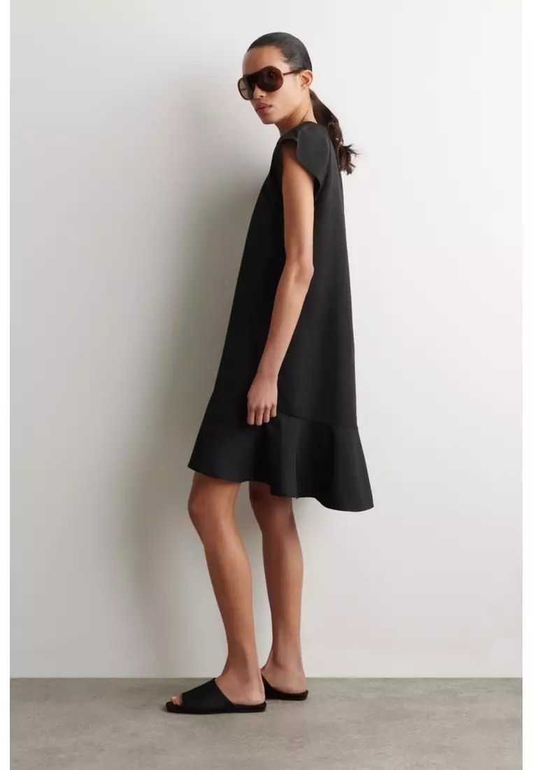 FLARED CAP-SLEEVE MINI DRESS