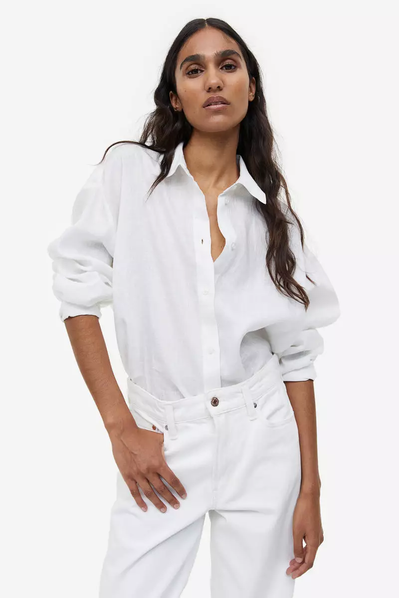 Buy H&M Linen shirt 2024 Online | ZALORA Singapore