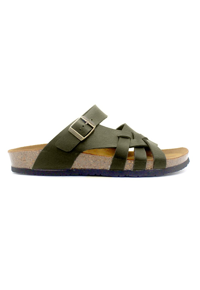 Istanbul - Khaki Leather Sandals & Flip Flops
