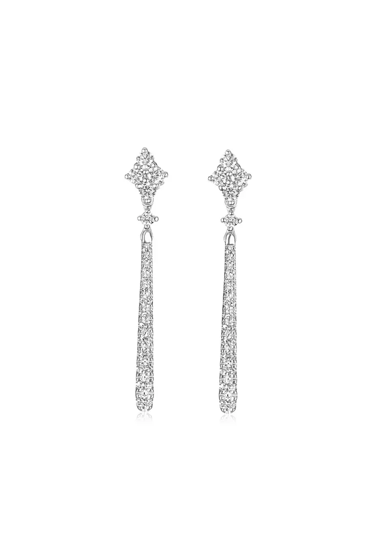 Gold diamond 2025 dangle earrings