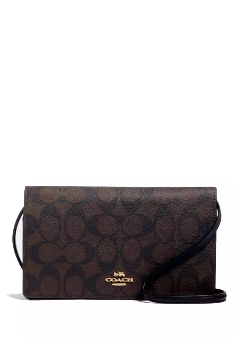 Coach foldover crossbody clutch best sale