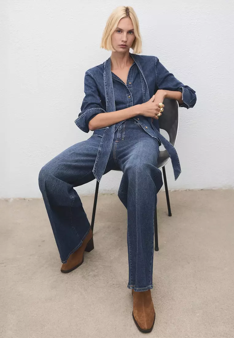 Suede Leather Ankle Boots With Block Heel