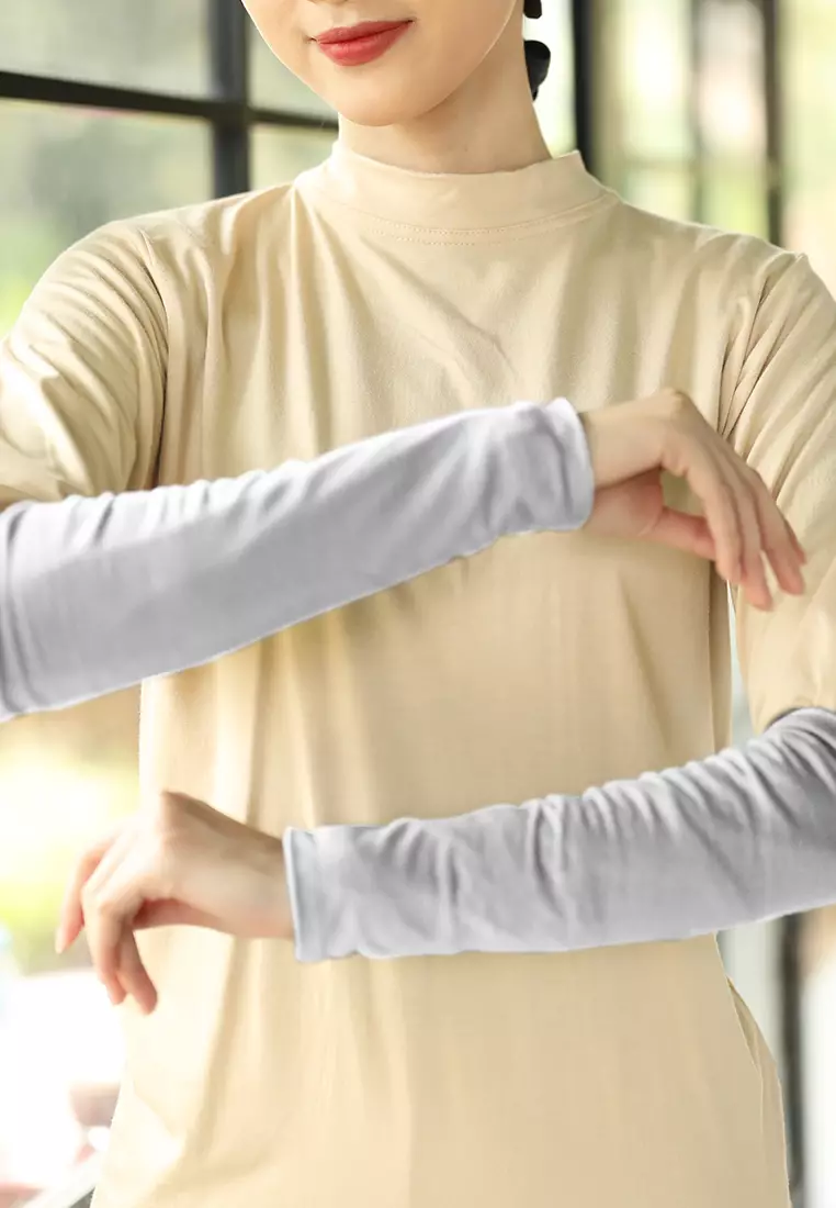 Zelena - Ashera Handsocks Seamless | Manset Tangan Wanita Inner - Stanless Grey