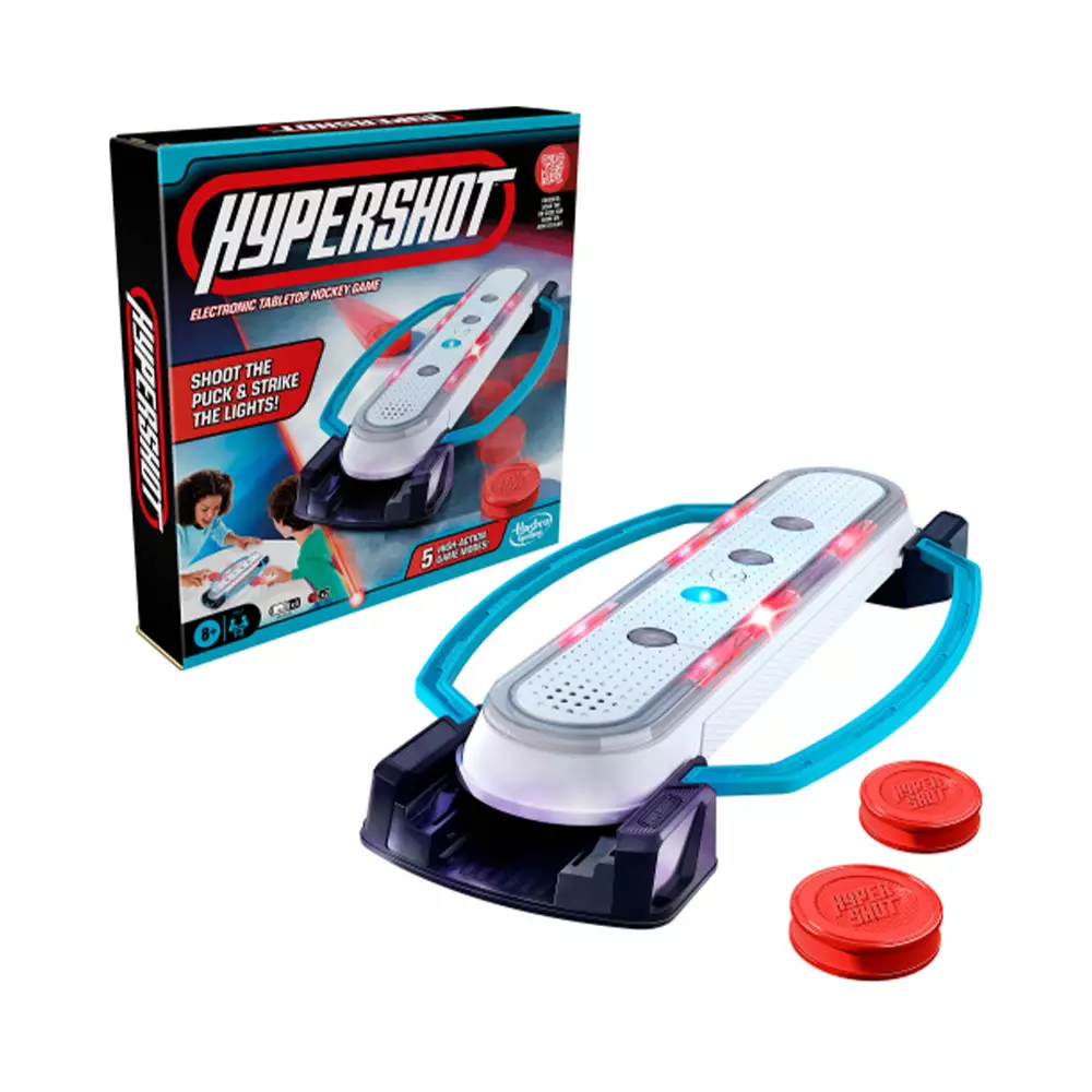 HASBRO GAMING HYPERSHOT ELECTRONIC TABLETOP HOCKEY GAME - MIX