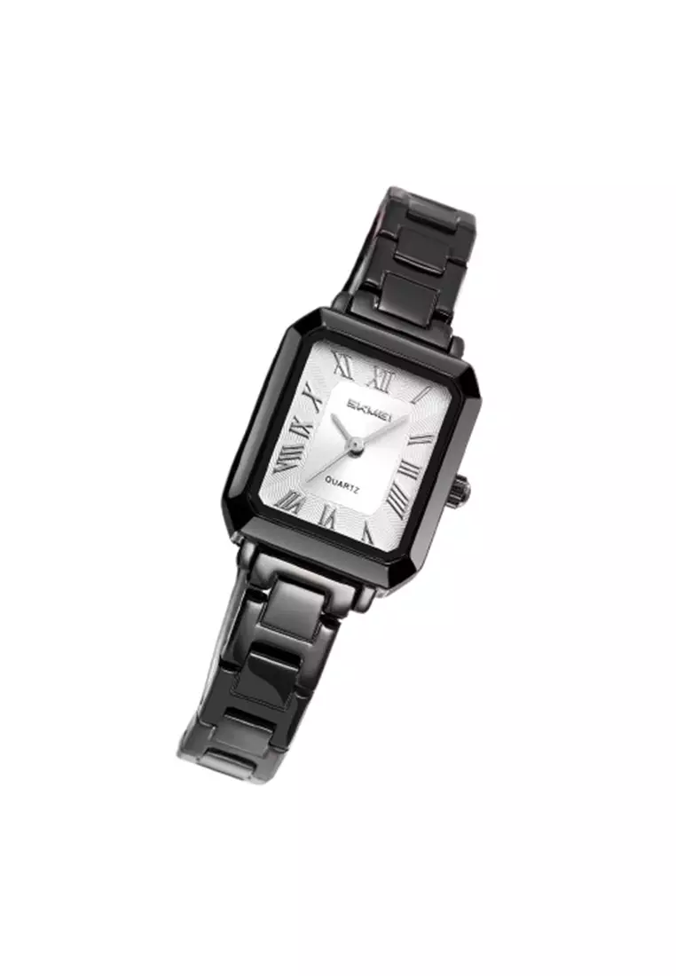 Jam Tangan Wanita Analog 2582 Tali Stainless ORIGINAL - Black White