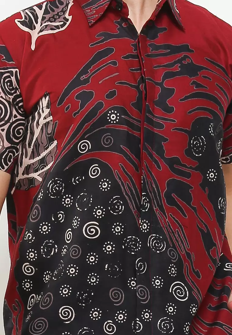 Chava Kemeja Batik Premium Pria Casual Modern Lengan Pendek