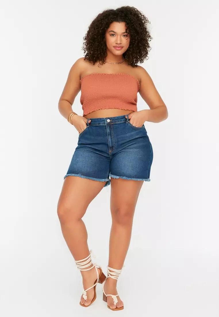 Plus size discount skinny shorts