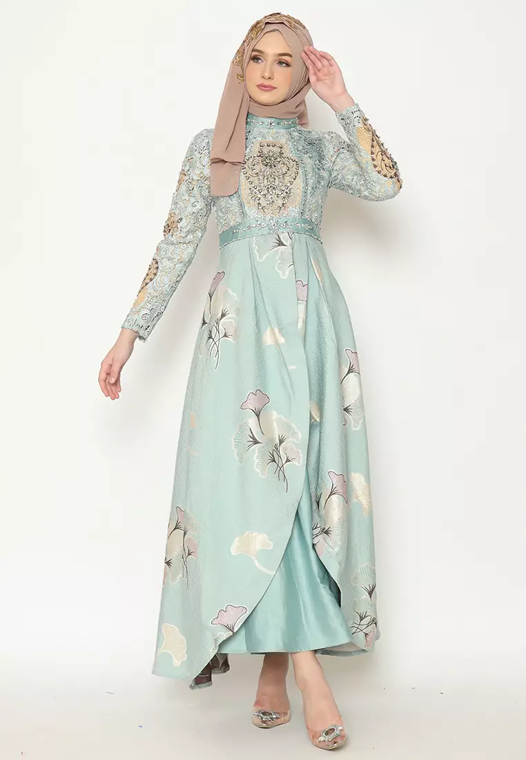 Bibiq Gamis Brokat Satin JACQUARD