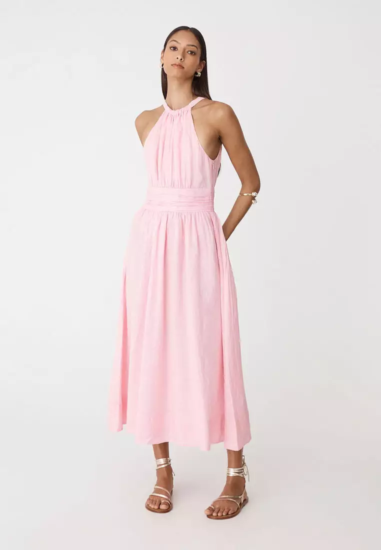 Miami Gathered Neck Hemp Dress