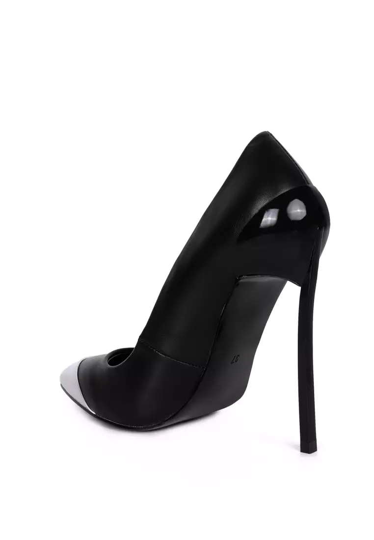 Sandal Stiletto Celup Hitam