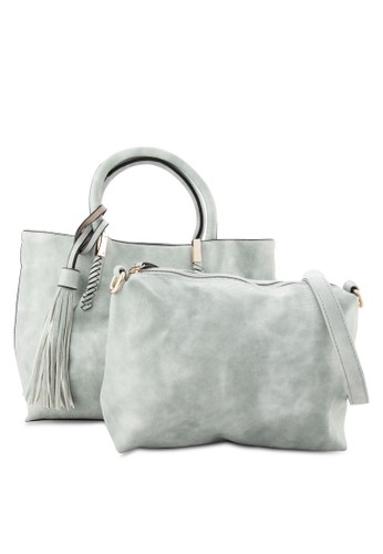 流蘇飾仿皮esprit專櫃PU 托特包, 包, 斜背包