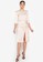 ZALORA OCCASION beige Ruched Split Hem Skirt 5FB8BAAD71A1BFGS_4