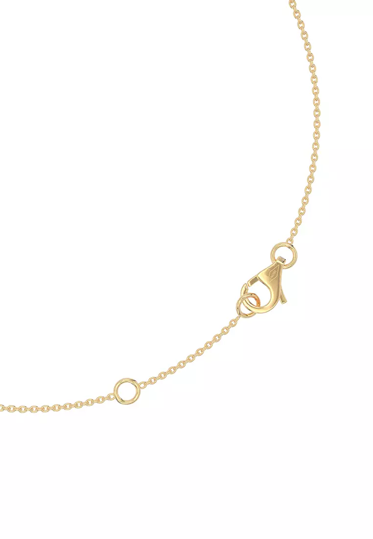 Classic Round Halo Lab Grown Diamond Pendant Necklace in 14K Yellow Gold D/E-VVS/VS (0.74ct TDW)