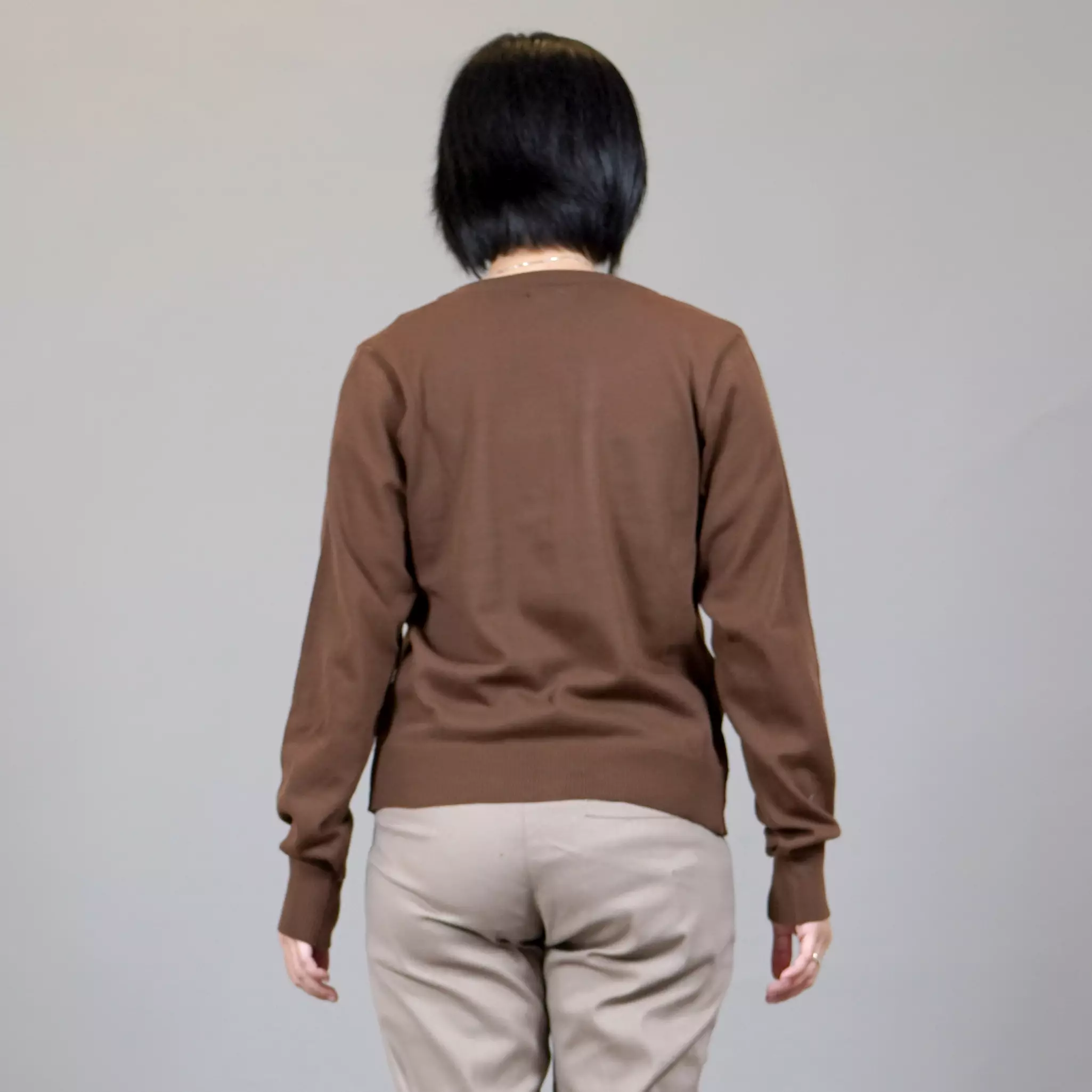  SANDRA Cardigan Wanita O Neck Kardigan Wanita Leher O - BRONZE