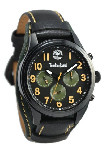 Jam Tangan Pria Hitam Kuning Leather Strap 14477JSB-02 - Jual Jam 