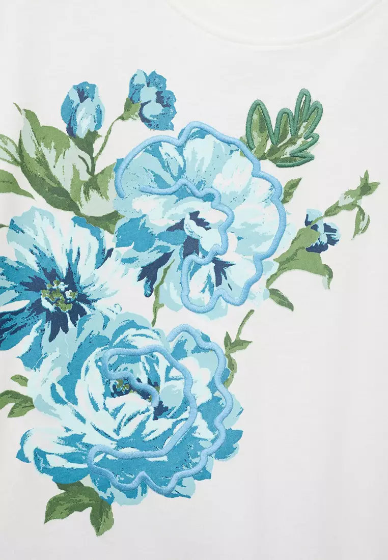 Floral-Print Cotton T-Shirt