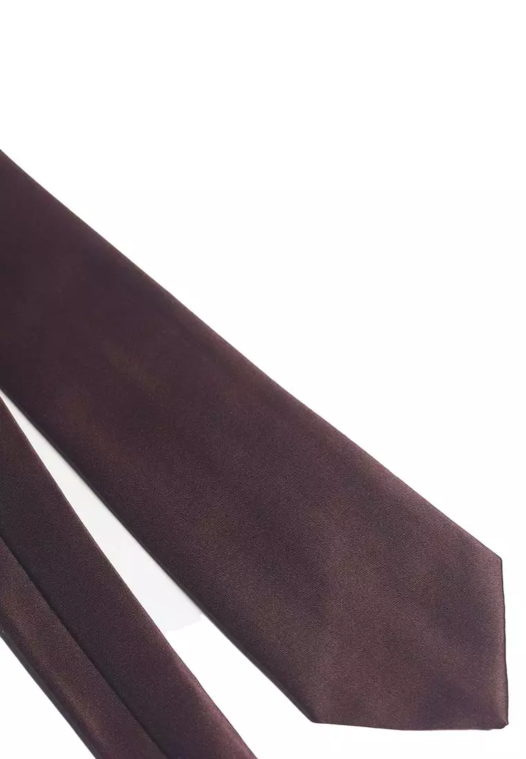 Houseofcuff Dasi Neck Tie Coklat Tua Satin Neck Tie