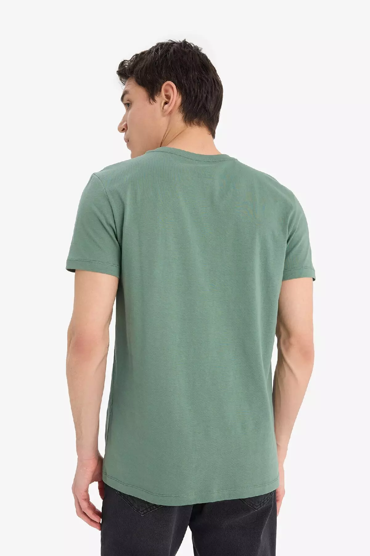 100% Cotton Slim Fit Slim Fit Crew Neck Printed Short Sleeve T-Shirt A2645Ax25Sm