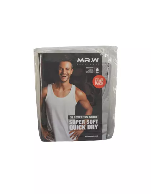 Mr.W Sleeveless Shirt - WMS 70000B -  Isi 3pcs - Grey (Pria)