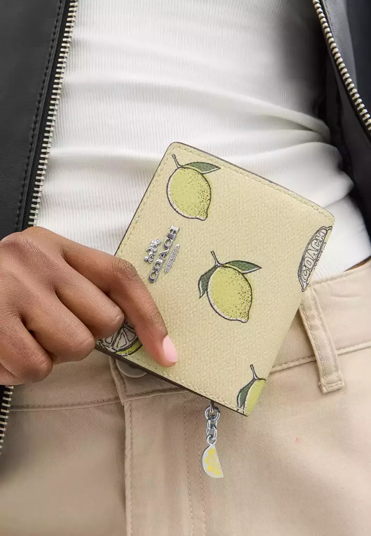 Snap Wallet With Lemon Print - Garden Glade Multi CAP19