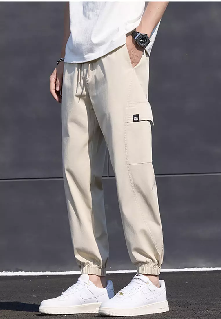 抽繩休閒束腳長褲