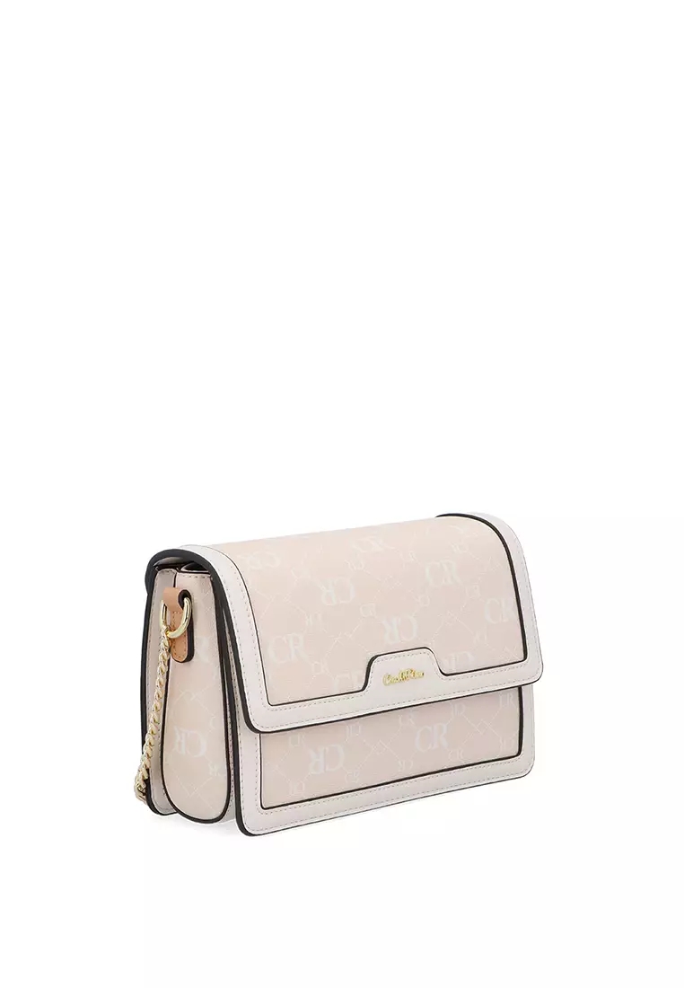 CR Monogram in Cream Crossbody - Beige