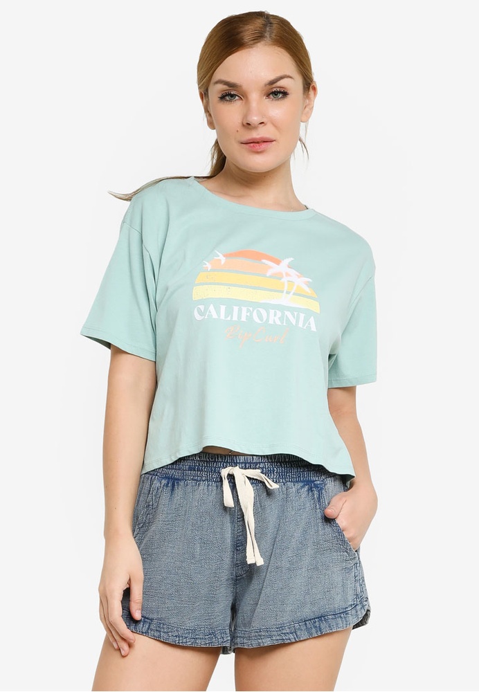 Buy Rip Curl Sayulita Sunrise Crop Tee Online | ZALORA ...