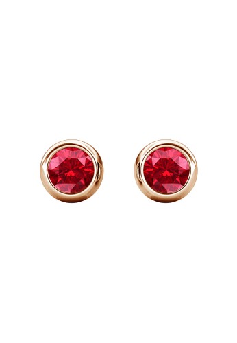 Her Jewellery red and yellow Birth Stone Moon Earring July Ruby RG - Anting Crystal Swarovski by Her Jewellery E021FACEA98E5FGS_1