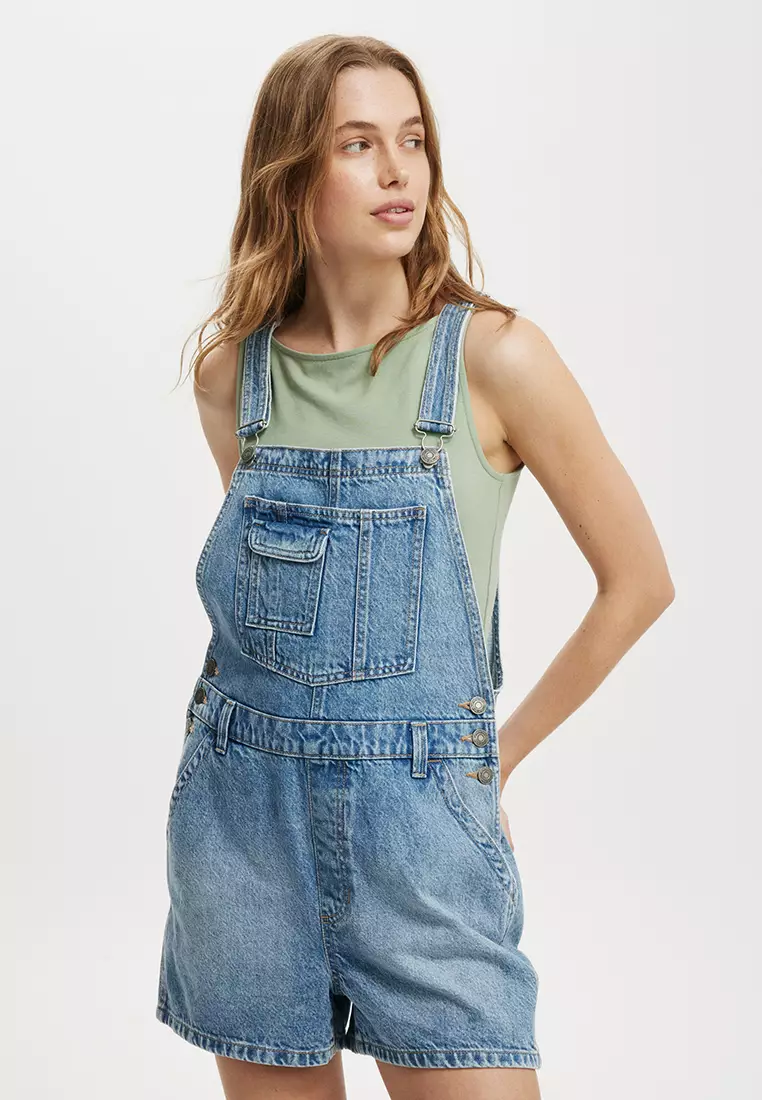 Buy Cotton On Short Denim Overall 2025 Online ZALORA Philippines