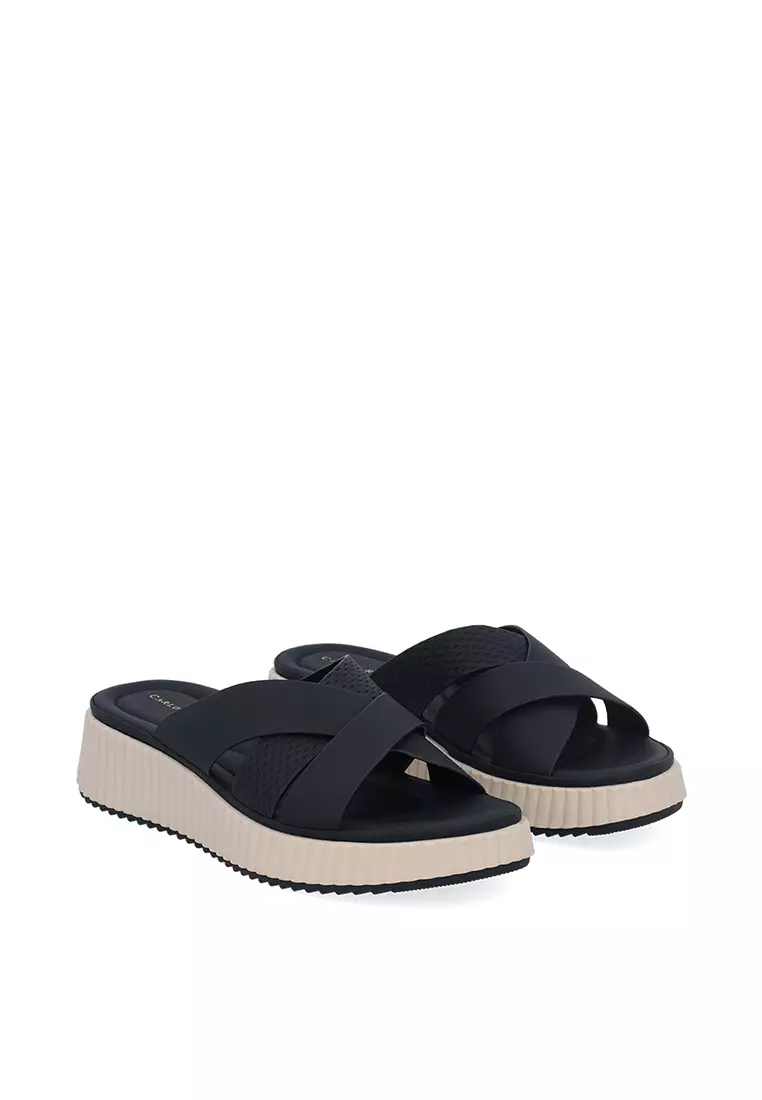 Black Flexi Cloud Sandals