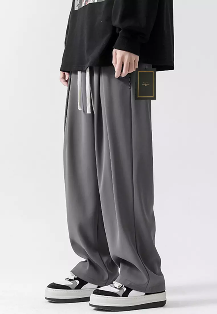 Drawstring Waist Wide-legged Pants LK-DPK2661