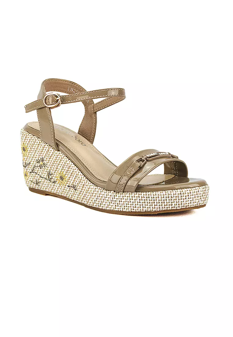Discount on Mario D' boro Runway  shoes - SKU: Women's Wedge Sandals Lw 26058 Beige C46