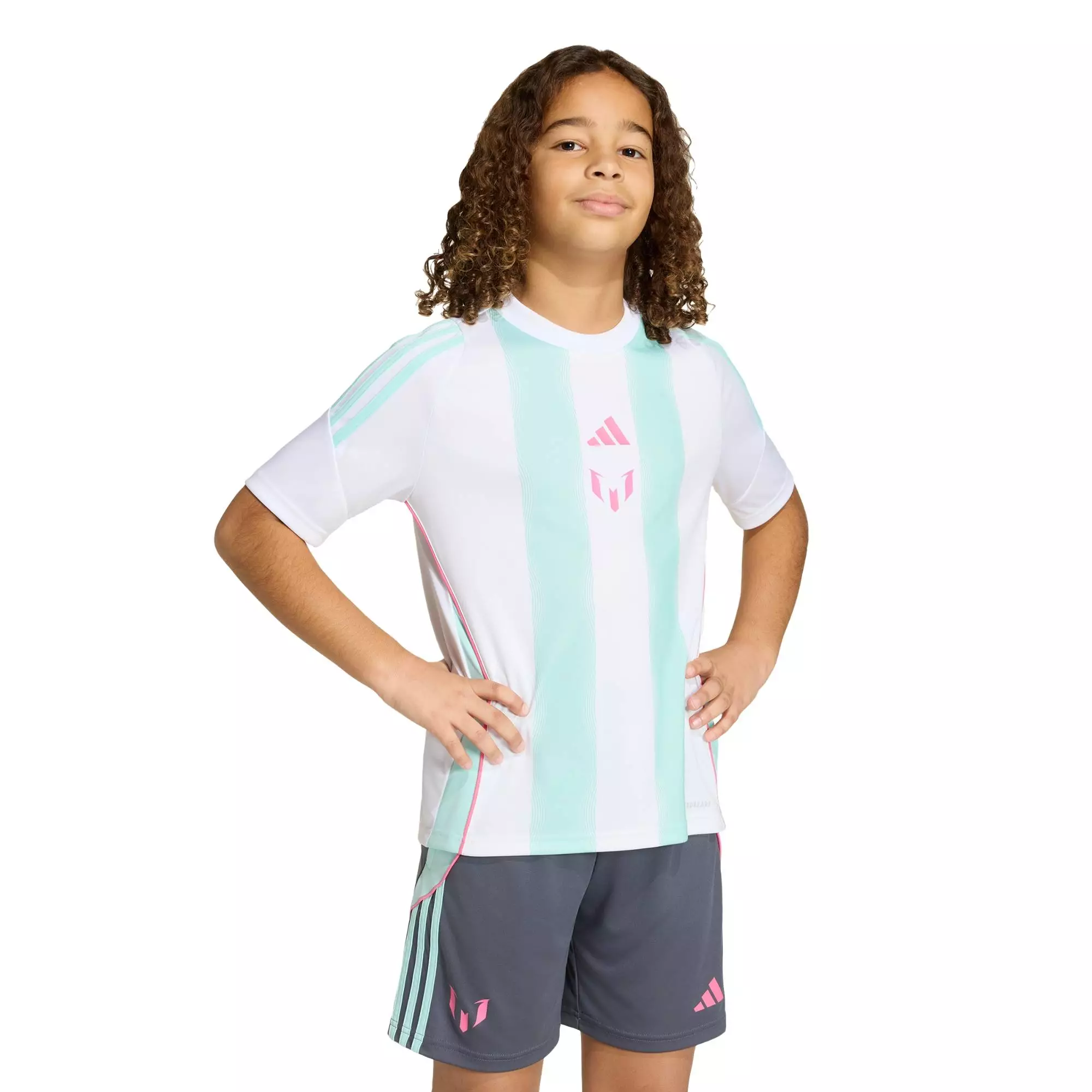 Football Messi Training Jersey Kids Unisex White KD6405
